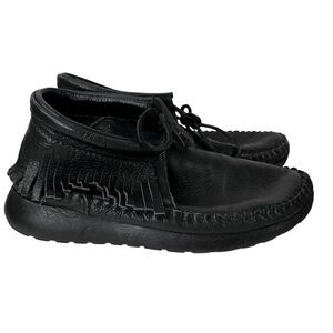 Ken Diamond Handmade Leather Moccasins Black/Brown Men’s Size 10